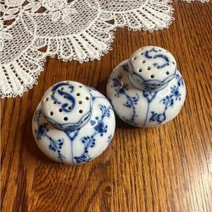 Vintage Royal Copenhagen, salt, and pepper shakers